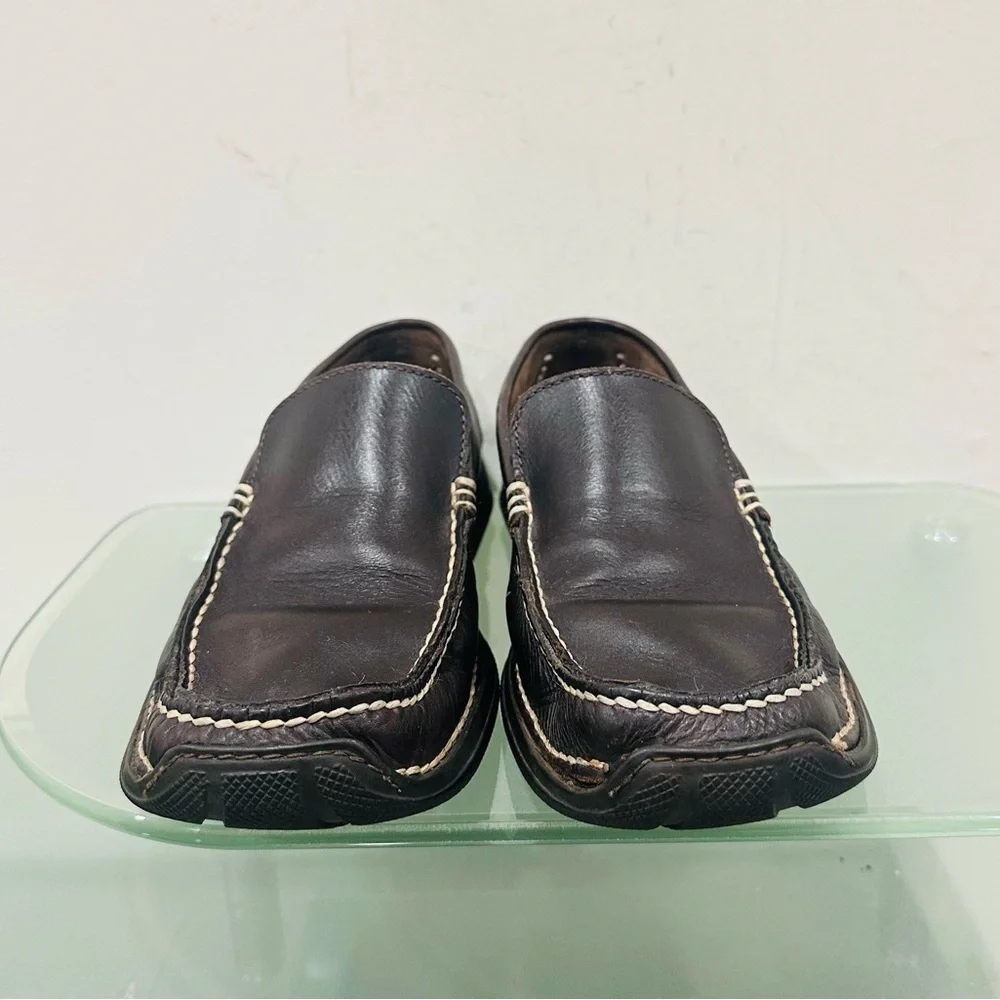 BANANA REPUBLIC‎ BROWN GENUINE LEATHER CASUAL MEN'S SHOES SIZE 11 Made In Italy